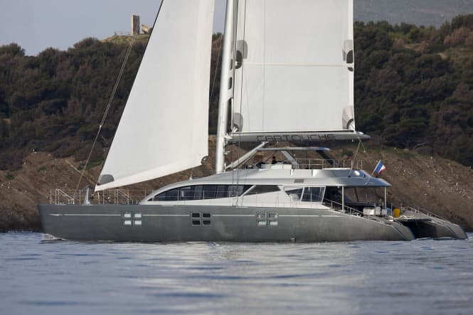 Cartouche — Blue Coast 95 under sail